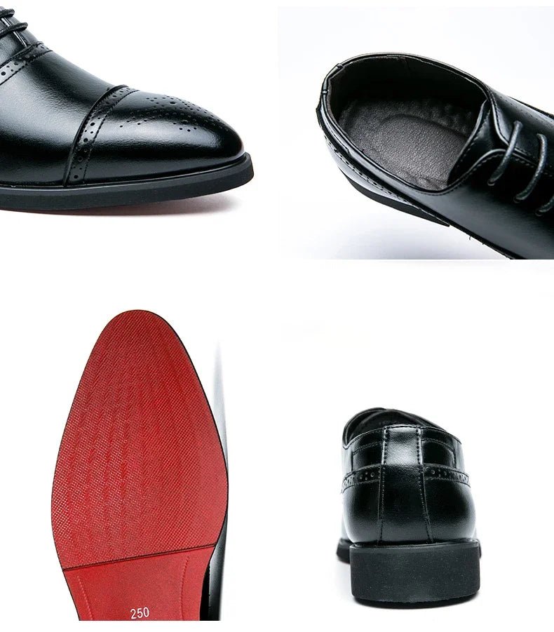 Men's Carved Brogue Dress Shoes - Luzilly Bridal & Apparel