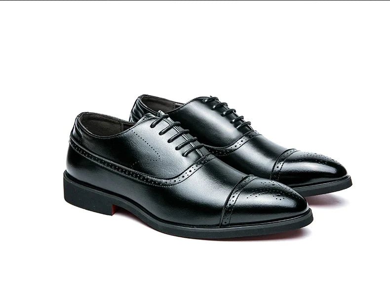 Men's Carved Brogue Dress Shoes - Luzilly Bridal & Apparel