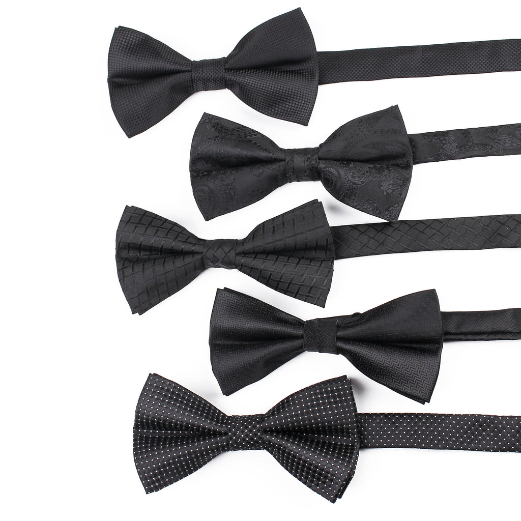 Men's Classic Black Bow Tie Tuxedo Host Groom Groomsmen Bow Tie - Luzilly Bridal & Apparel