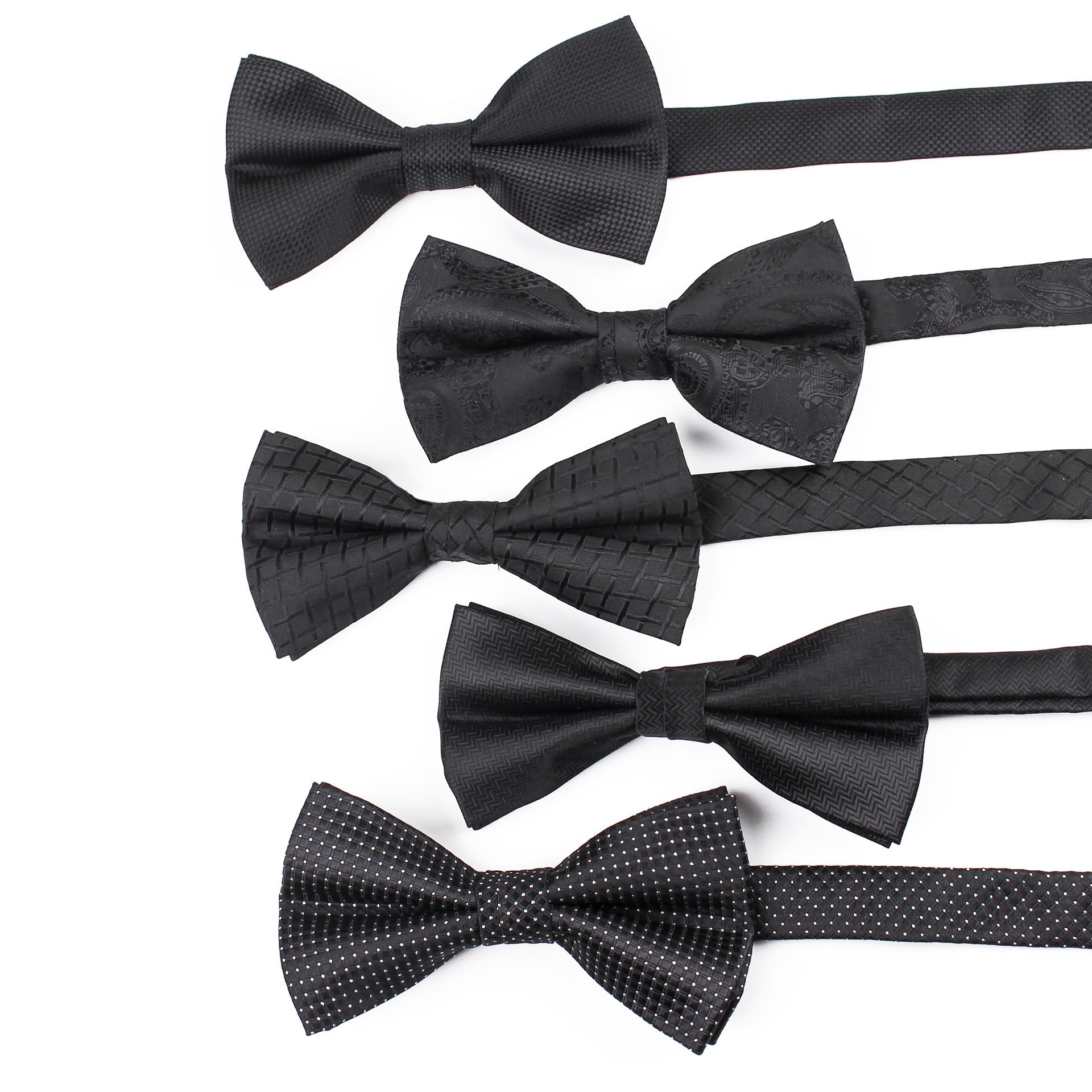 Men's Classic Black Bow Tie Tuxedo Host Groom Groomsmen Bow Tie - Luzilly Bridal & Apparel