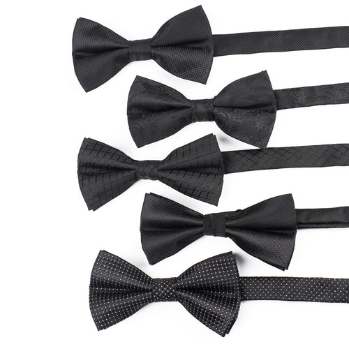 Men's Classic Black Bow Tie Tuxedo Host Groom Groomsmen Bow Tie - Luzilly Bridal & Apparel