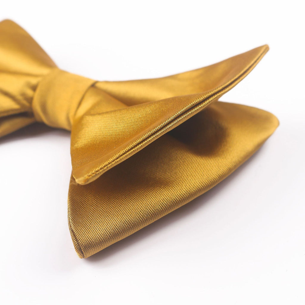 Men's Evening Dress Tuxedo Bow Tie Gentleman Formal Dress Wedding Groom Groomsmen Collar Flower Solid Color Satin Bow Tie - Luzilly Bridal & Apparel
