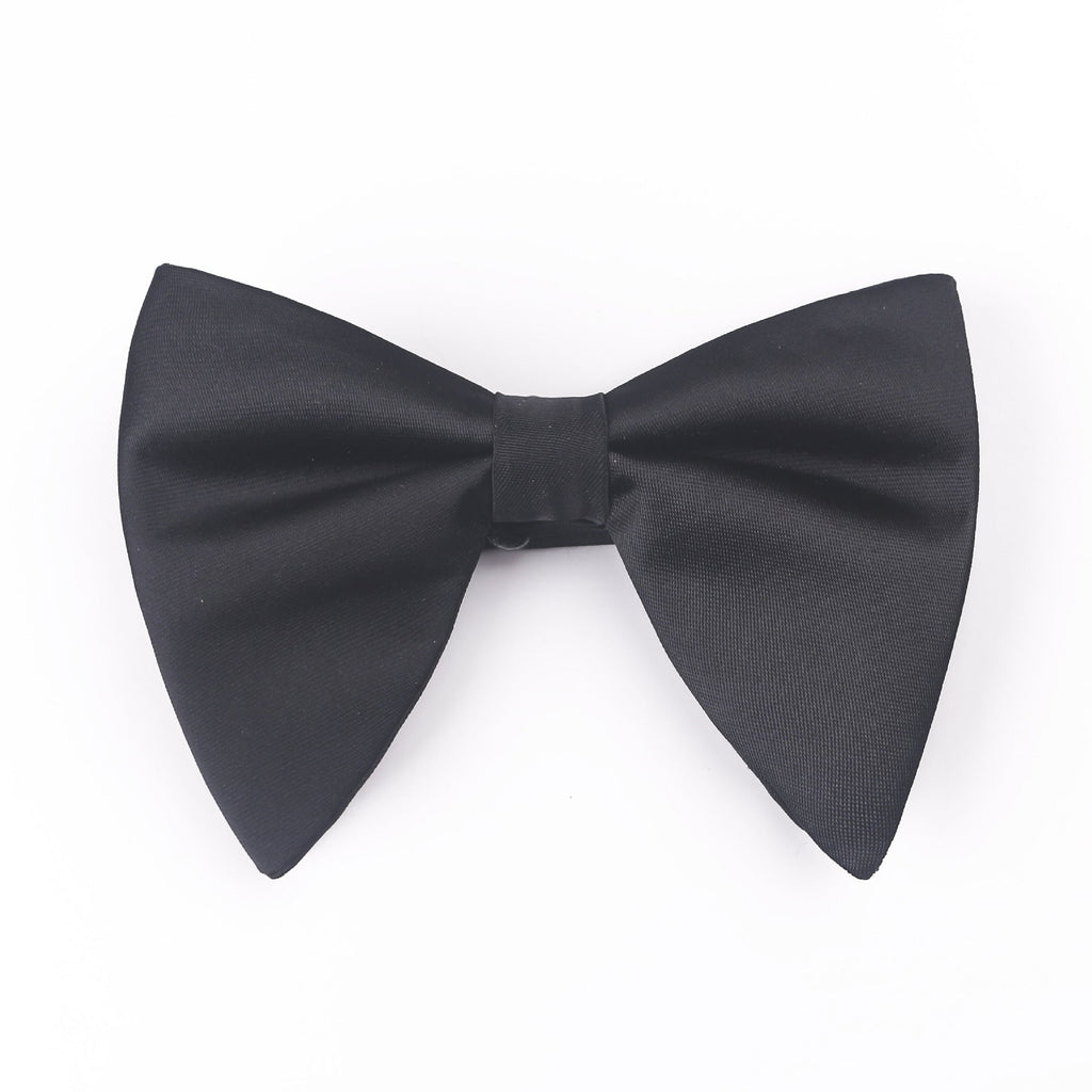 Men's Evening Dress Tuxedo Bow Tie Gentleman Formal Dress Wedding Groom Groomsmen Collar Flower Solid Color Satin Bow Tie - Luzilly Bridal & Apparel