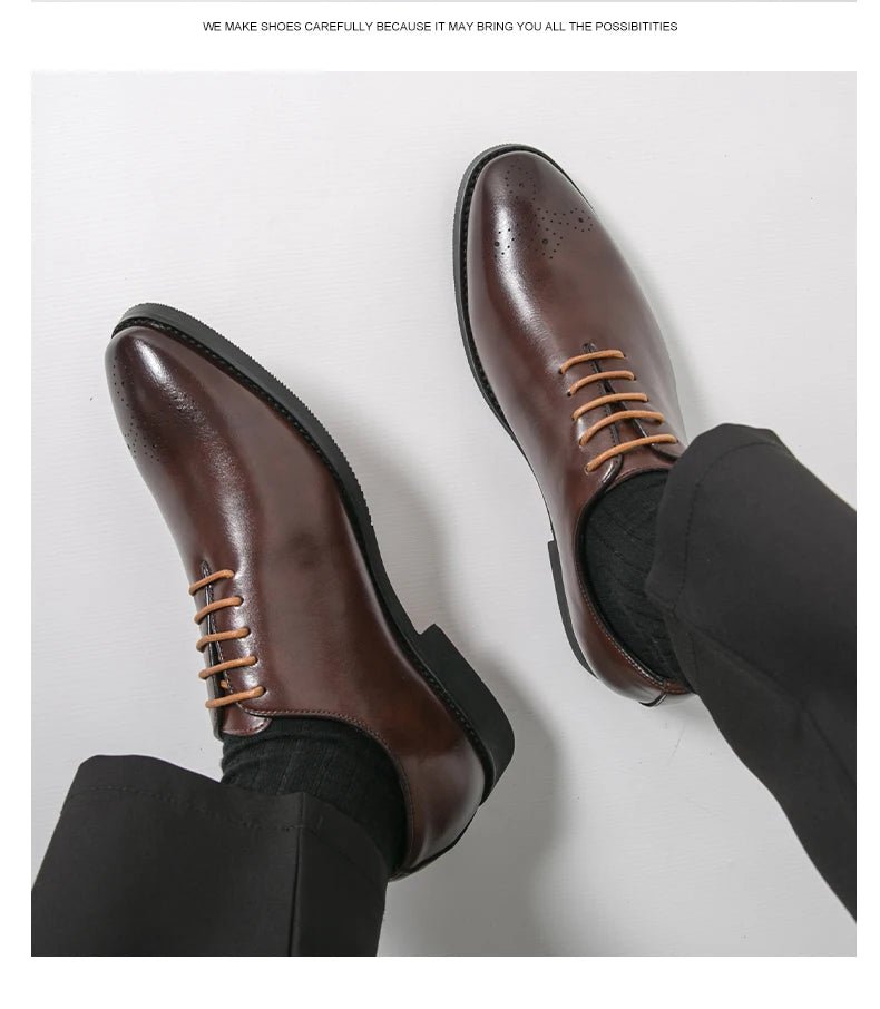 Men's Formal Oxford Business Shoes - Luzilly Bridal & Apparel