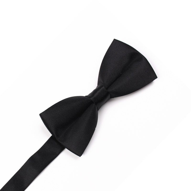 Men's Gentleman Business Casual Bow Tie Solid Color Red Wedding Groom Groomsmen Bow Tie - Luzilly Bridal & Apparel