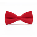 Men's Gentleman Business Casual Bow Tie Solid Color Red Wedding Groom Groomsmen Bow Tie - Luzilly Bridal & Apparel