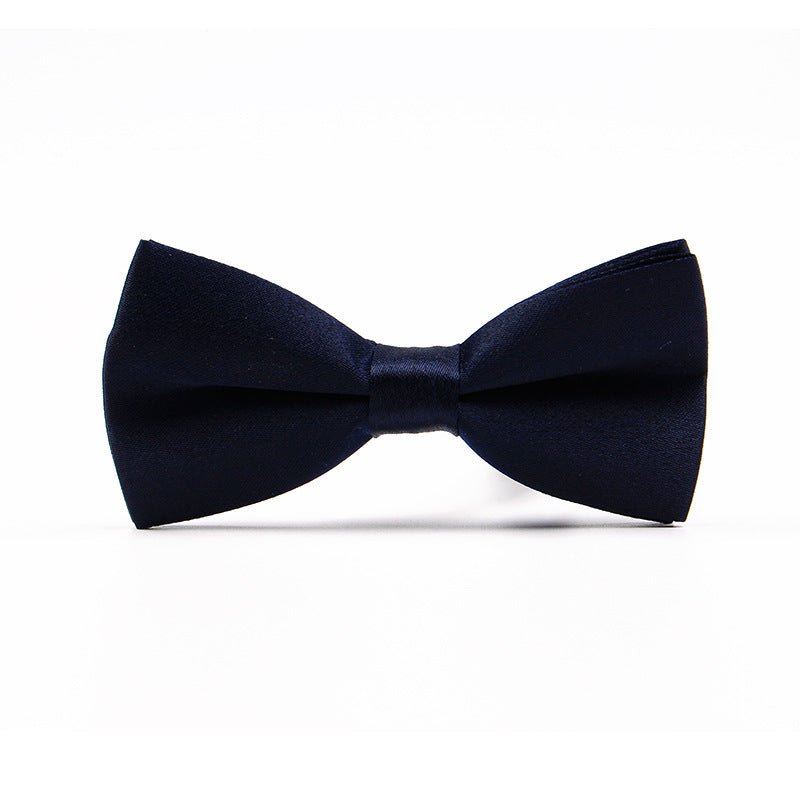 Men's Gentleman Business Casual Bow Tie Solid Color Red Wedding Groom Groomsmen Bow Tie - Luzilly Bridal & Apparel