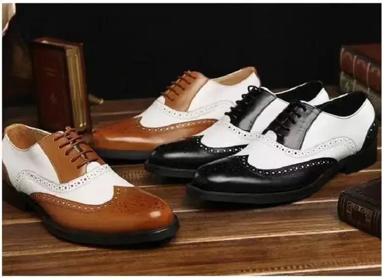 Men's Lace-Up Pointed Formal Shoes - Luzilly Bridal & Apparel