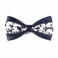 Men's Leather Bow Tie Colorblock PU Bow Tie Contrast Color Panda Animal Print Bow Tie Groom Bow Tie - Luzilly Bridal & Apparel