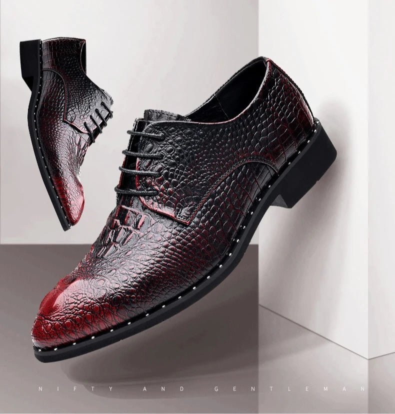 Men's Leather Lace-Up Dress Shoes - Luzilly Bridal & Apparel