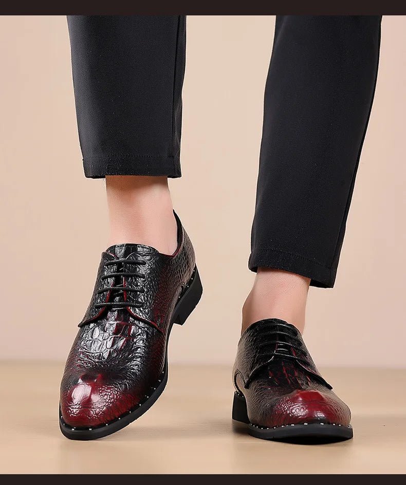 Men's Leather Lace-Up Dress Shoes - Luzilly Bridal & Apparel