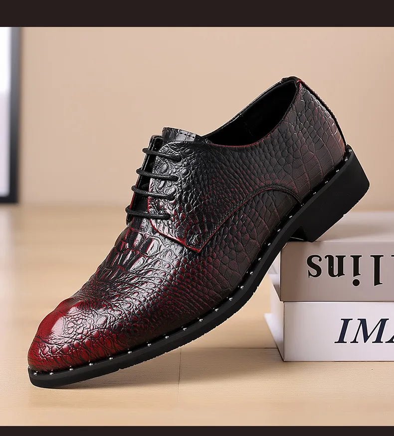 Men's Leather Lace-Up Dress Shoes - Luzilly Bridal & Apparel