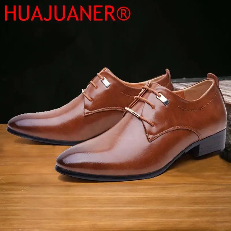 Men's Leather Oxford Dress Shoes - Luzilly Bridal & Apparel