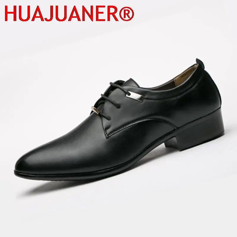 Men's Leather Oxford Dress Shoes - Luzilly Bridal & Apparel
