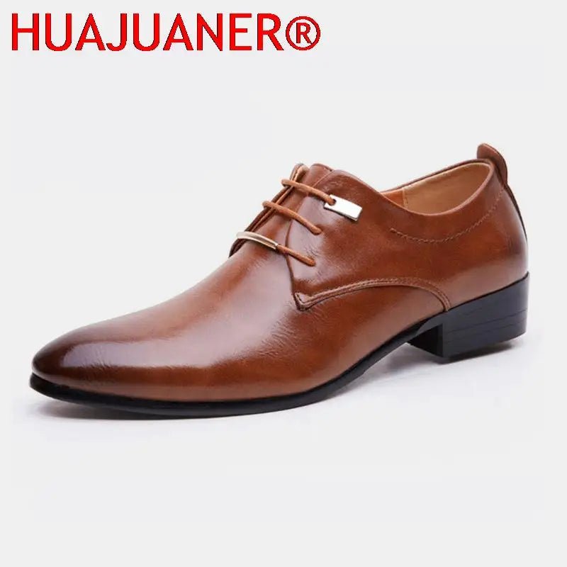 Men's Leather Oxford Dress Shoes - Luzilly Bridal & Apparel