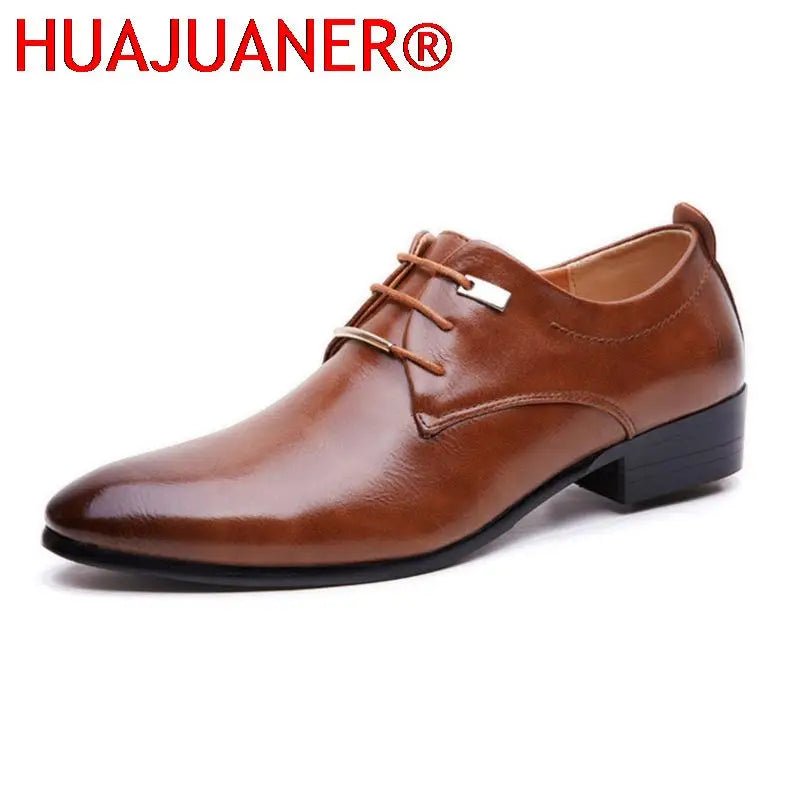 Men's Leather Oxford Dress Shoes - Luzilly Bridal & Apparel