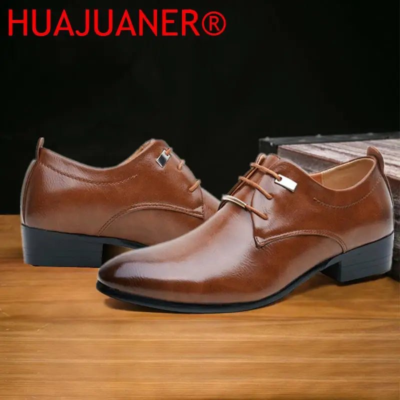 Men's Leather Oxford Dress Shoes - Luzilly Bridal & Apparel