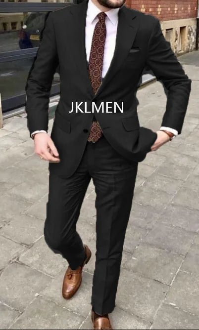 Men's Notched-Lapel Two-Piece Wedding Suit - Luzilly Bridal & Apparel