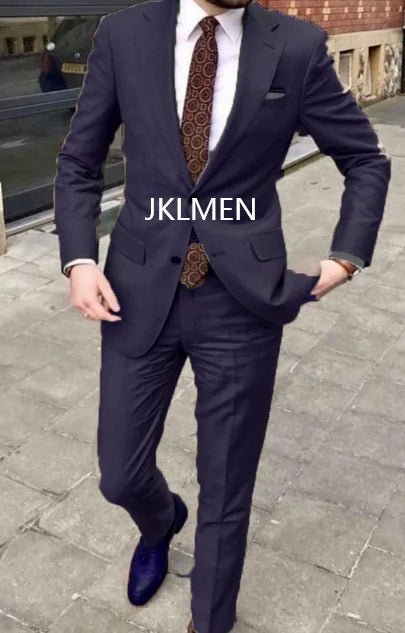 Men's Notched-Lapel Two-Piece Wedding Suit - Luzilly Bridal & Apparel