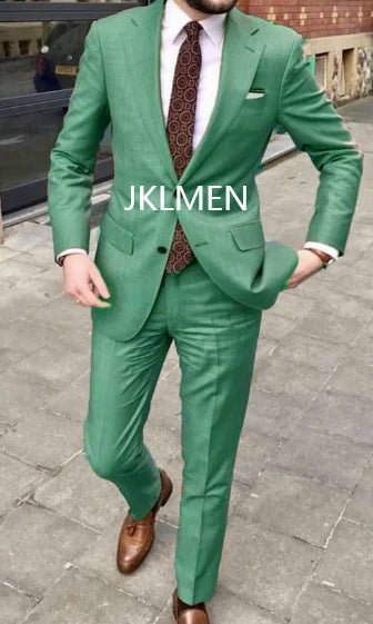 Men's Notched-Lapel Two-Piece Wedding Suit - Luzilly Bridal & Apparel