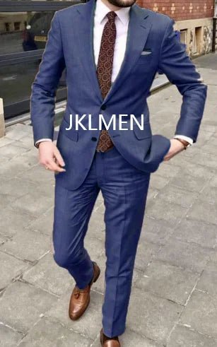 Men's Notched-Lapel Two-Piece Wedding Suit - Luzilly Bridal & Apparel