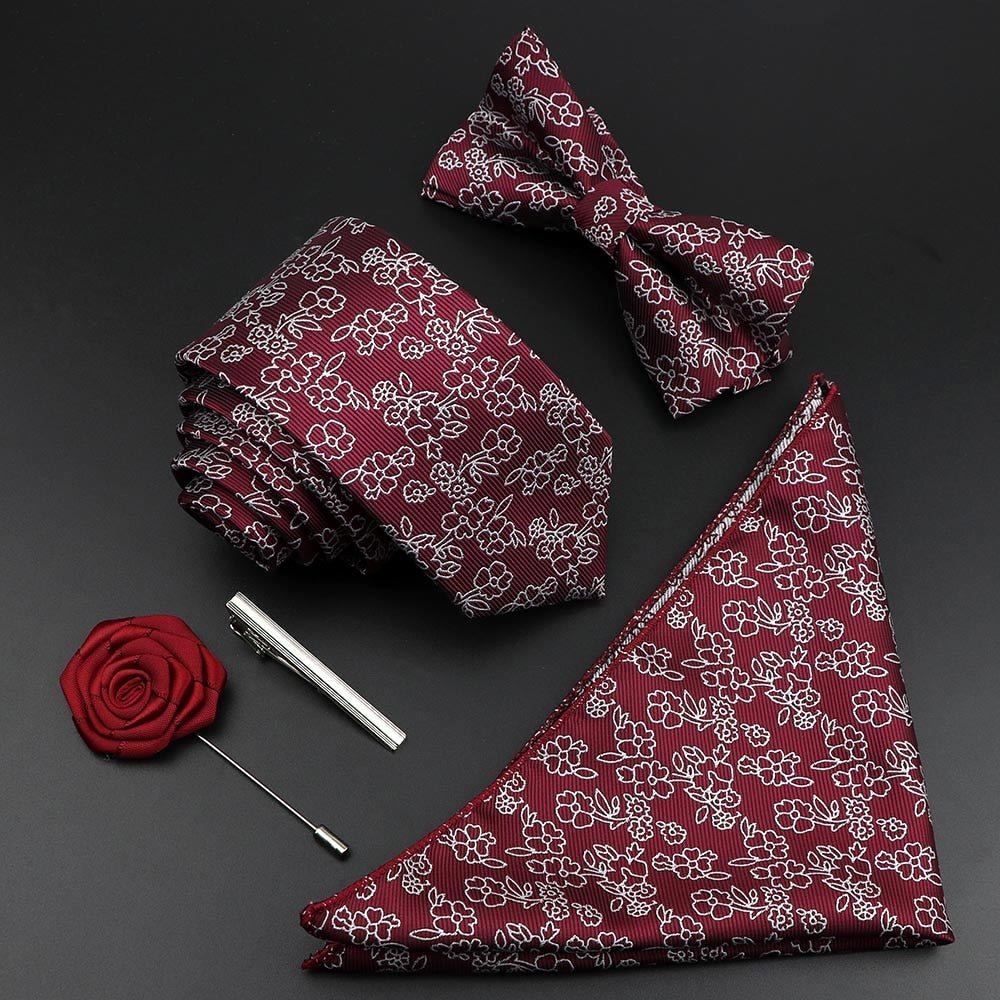 Men's Novelty Necktie & Bow Tie Set - Luzilly Bridal & Apparel