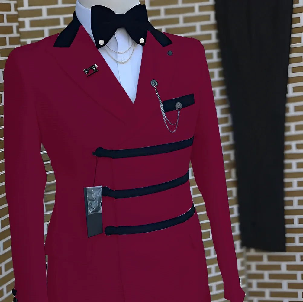 Men's Peak-Lapel Two-Piece Wedding Suit - Luzilly Bridal & Apparel