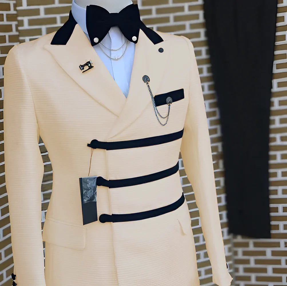Men's Peak-Lapel Two-Piece Wedding Suit - Luzilly Bridal & Apparel