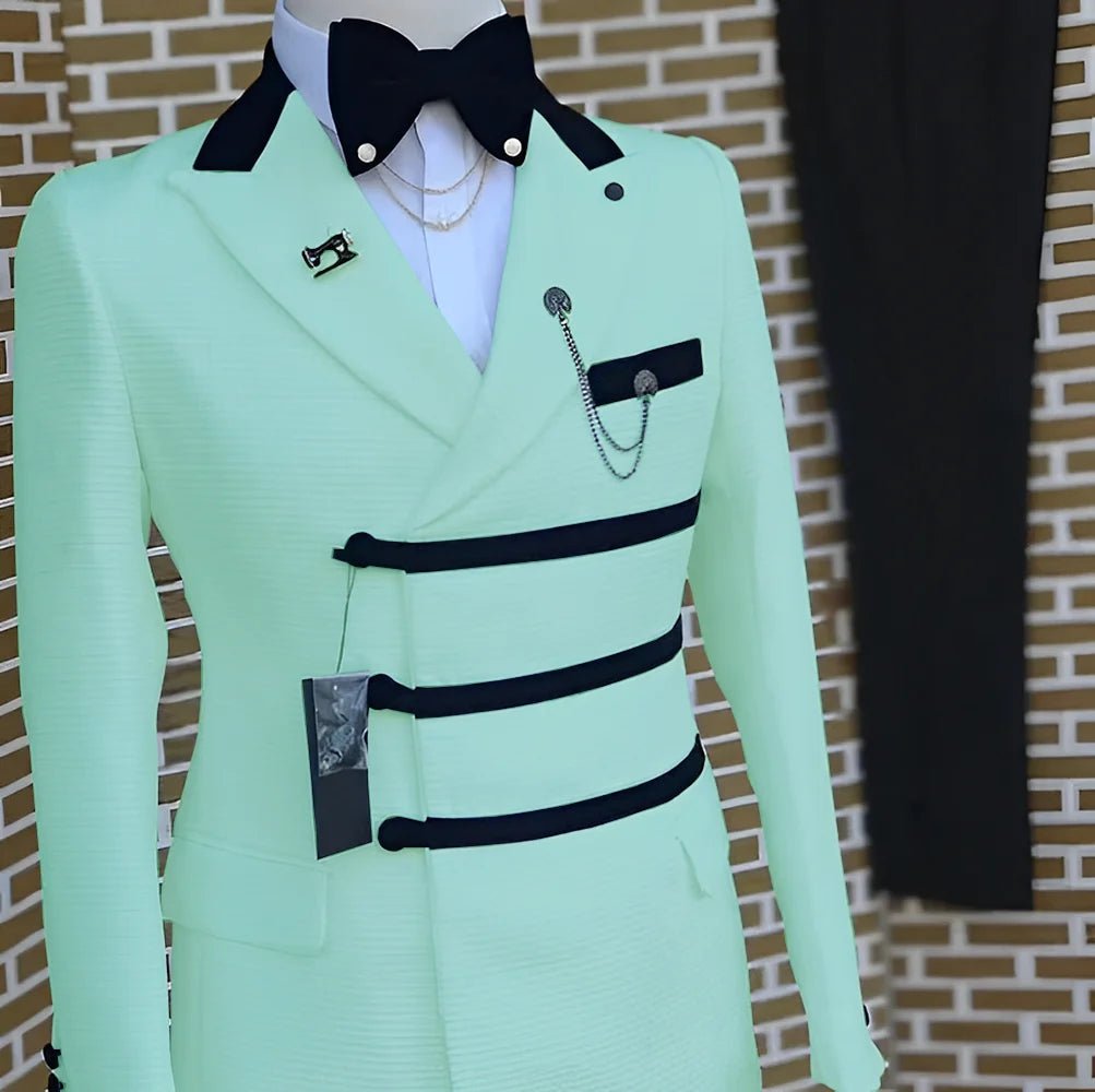 Men's Peak-Lapel Two-Piece Wedding Suit - Luzilly Bridal & Apparel