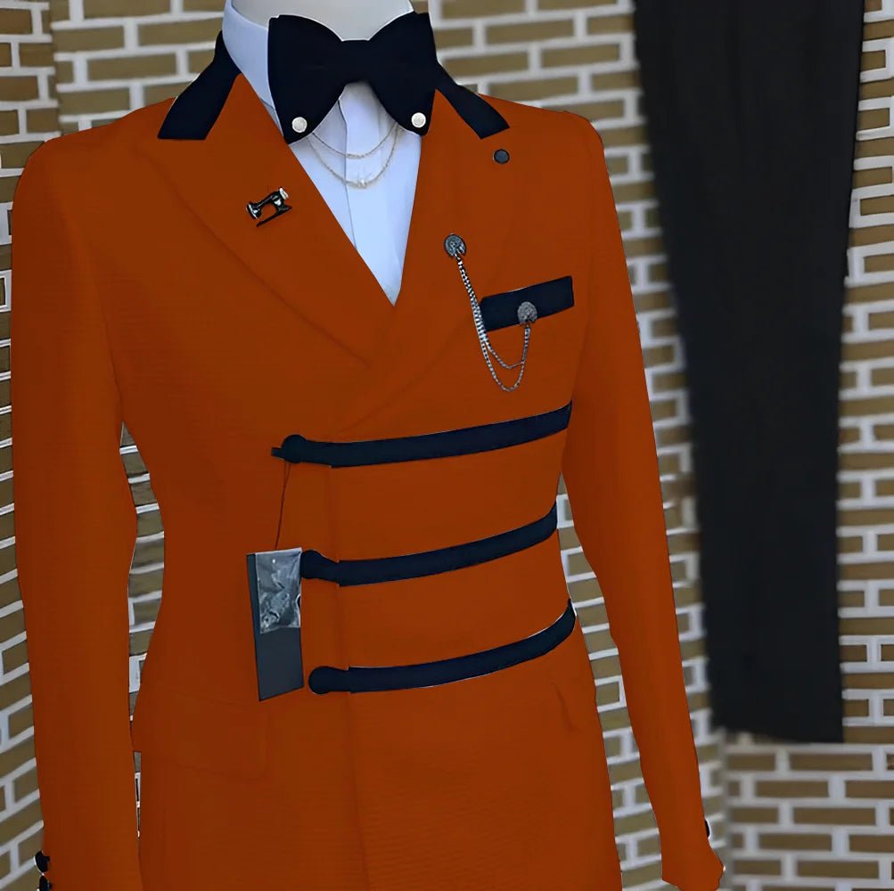 Men's Peak-Lapel Two-Piece Wedding Suit - Luzilly Bridal & Apparel
