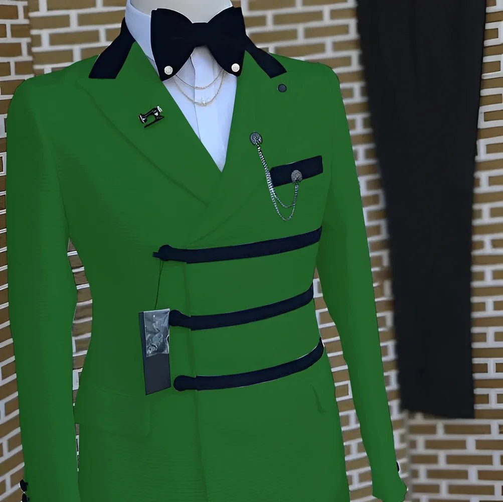 Men's Peak-Lapel Two-Piece Wedding Suit - Luzilly Bridal & Apparel