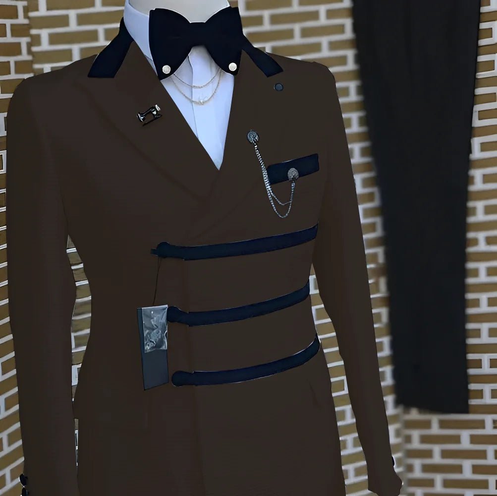 Men's Peak-Lapel Two-Piece Wedding Suit - Luzilly Bridal & Apparel