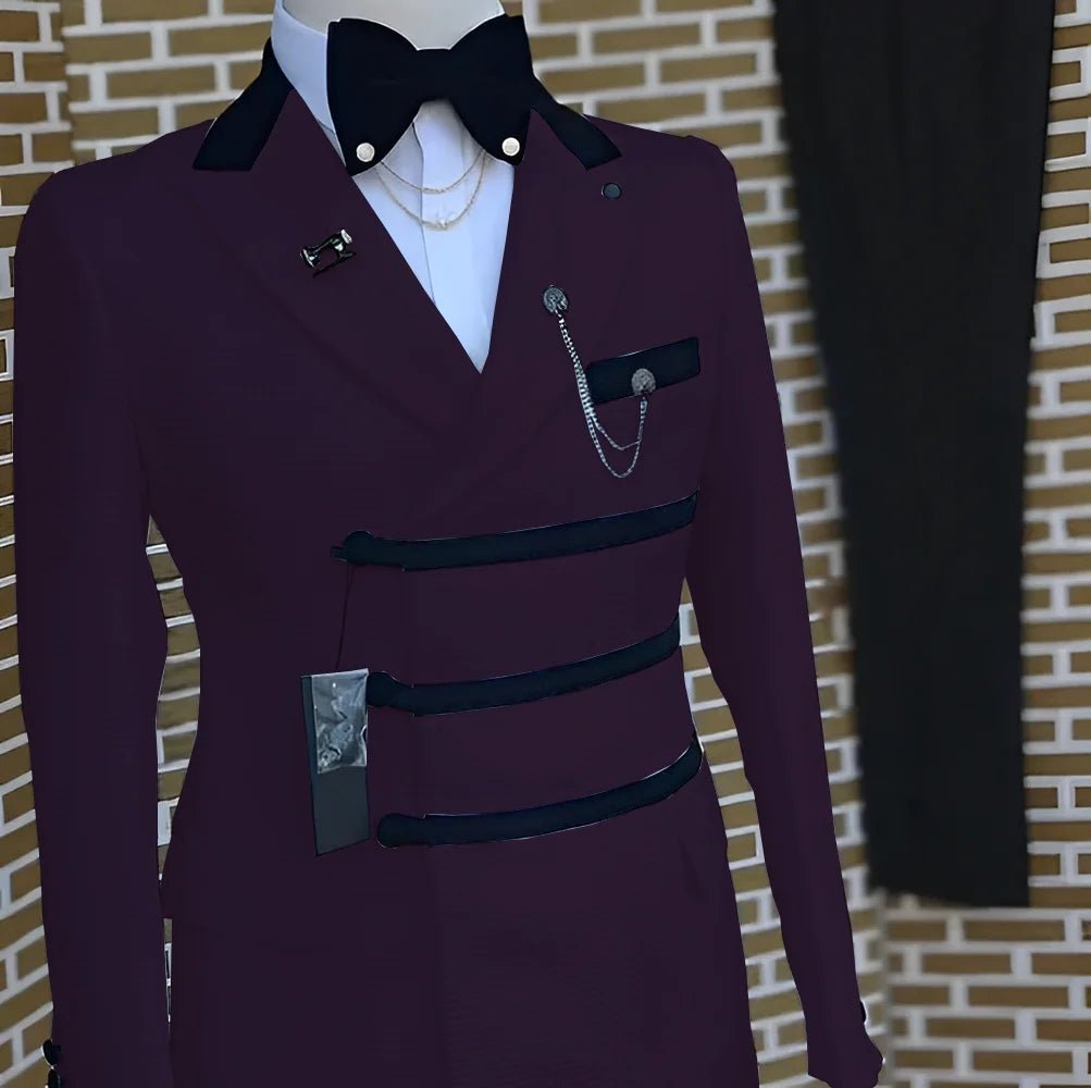Men's Peak-Lapel Two-Piece Wedding Suit - Luzilly Bridal & Apparel