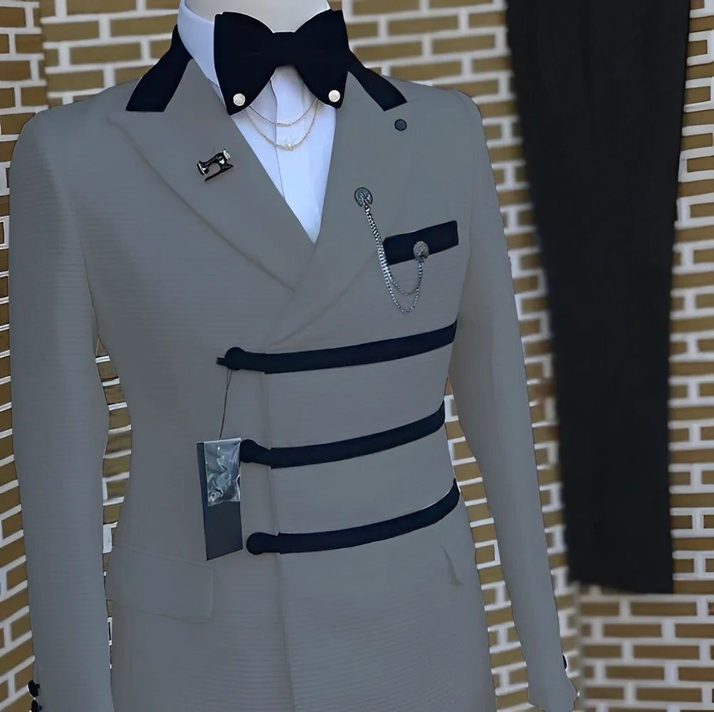 Men's Peak-Lapel Two-Piece Wedding Suit - Luzilly Bridal & Apparel