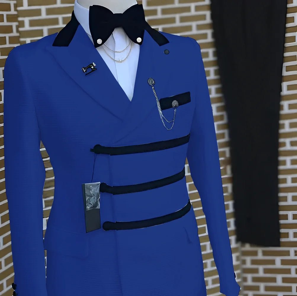 Men's Peak-Lapel Two-Piece Wedding Suit - Luzilly Bridal & Apparel