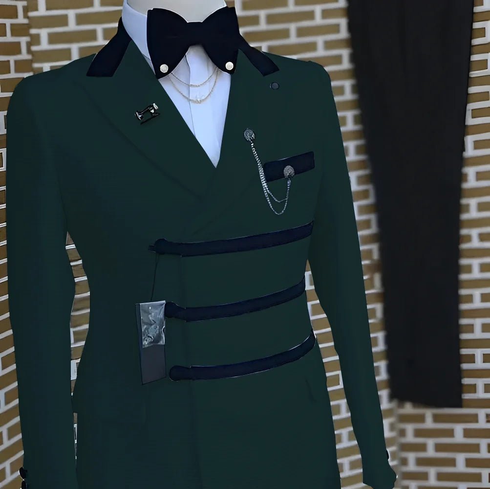 Men's Peak-Lapel Two-Piece Wedding Suit - Luzilly Bridal & Apparel