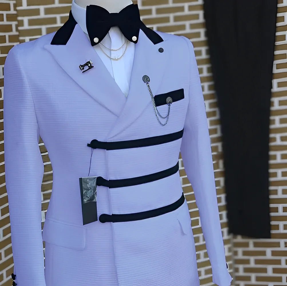 Men's Peak-Lapel Two-Piece Wedding Suit - Luzilly Bridal & Apparel