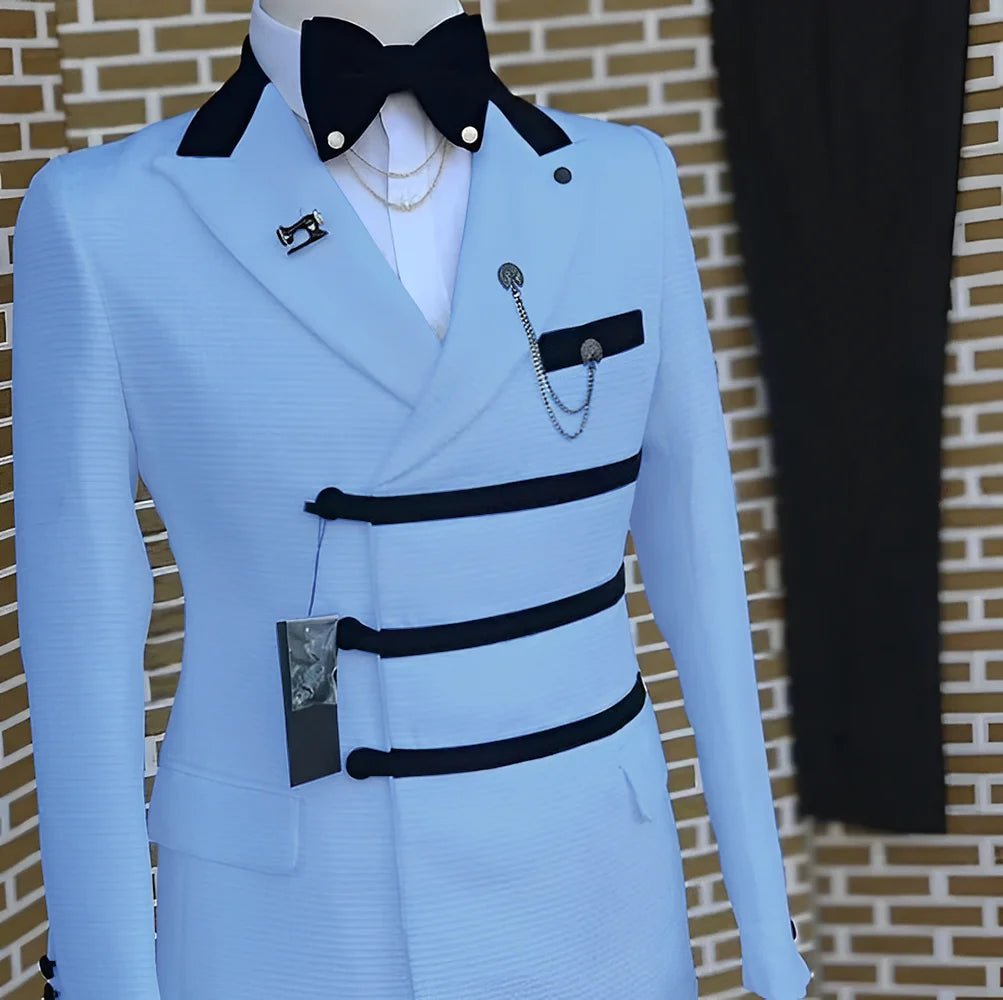 Men's Peak-Lapel Two-Piece Wedding Suit - Luzilly Bridal & Apparel