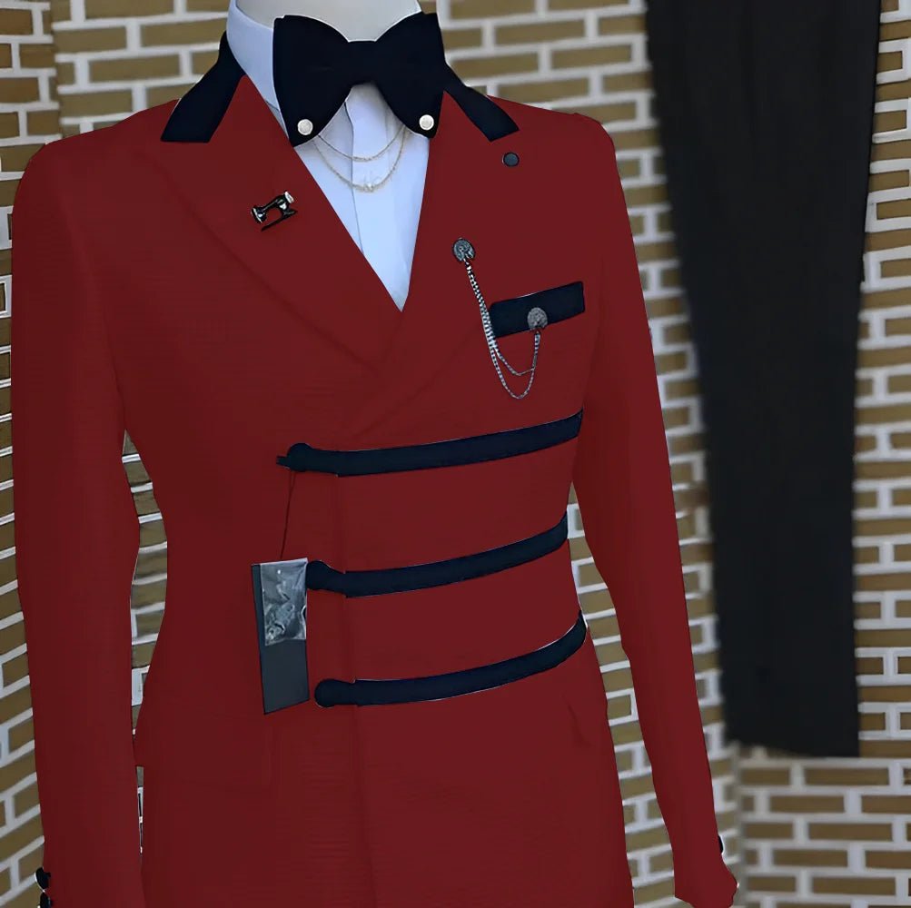 Men's Peak-Lapel Two-Piece Wedding Suit - Luzilly Bridal & Apparel