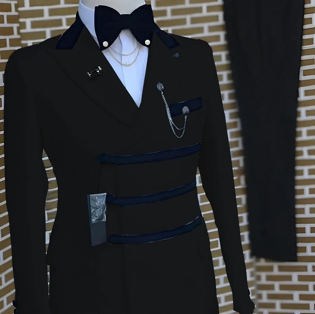 Men's Peak-Lapel Two-Piece Wedding Suit - Luzilly Bridal & Apparel