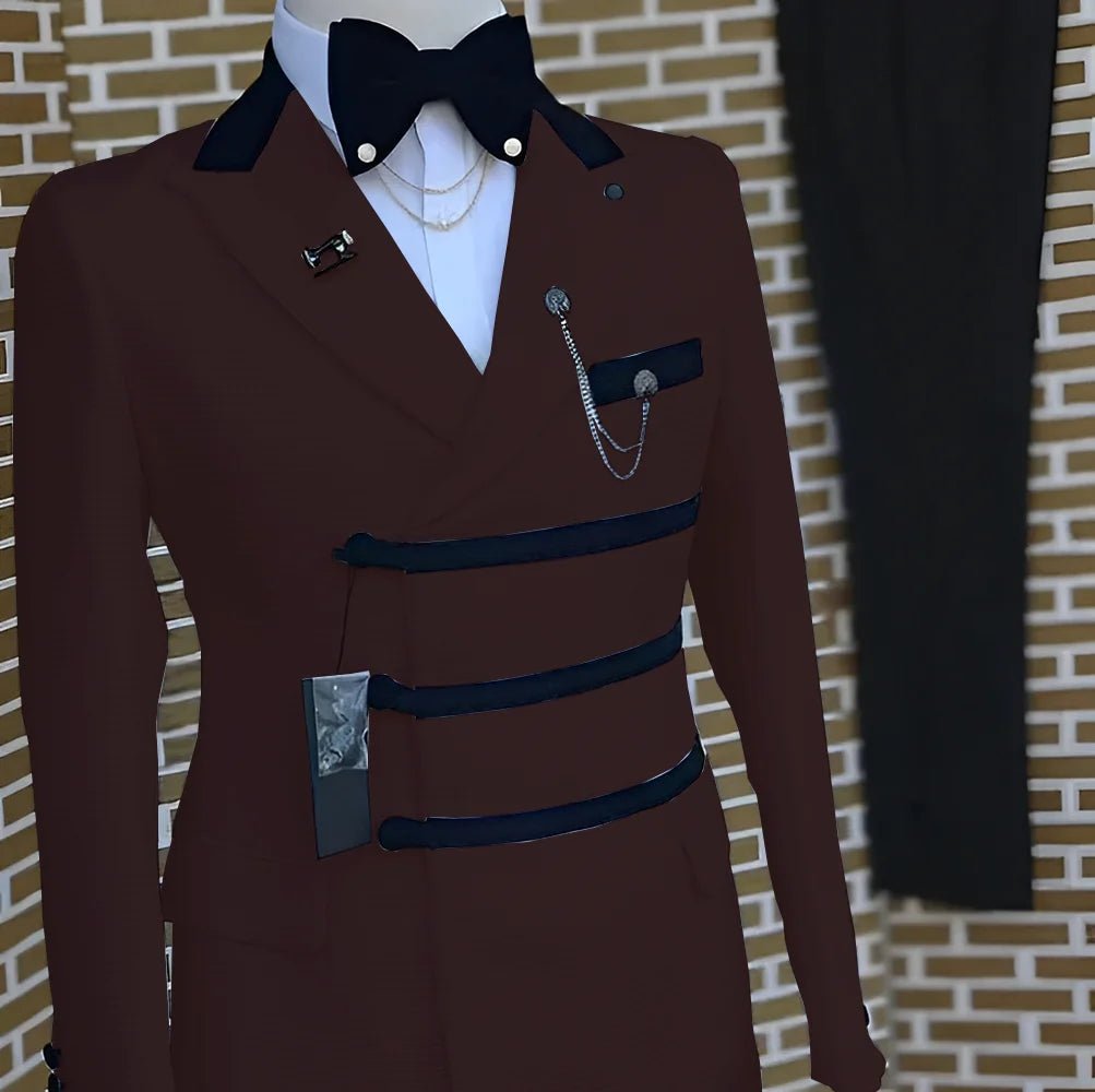 Men's Peak-Lapel Two-Piece Wedding Suit - Luzilly Bridal & Apparel