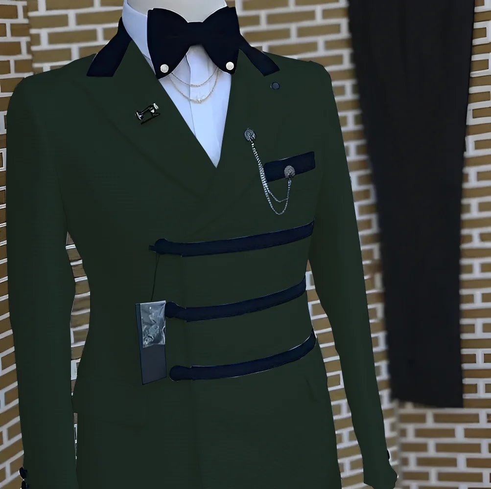 Men's Peak-Lapel Two-Piece Wedding Suit - Luzilly Bridal & Apparel