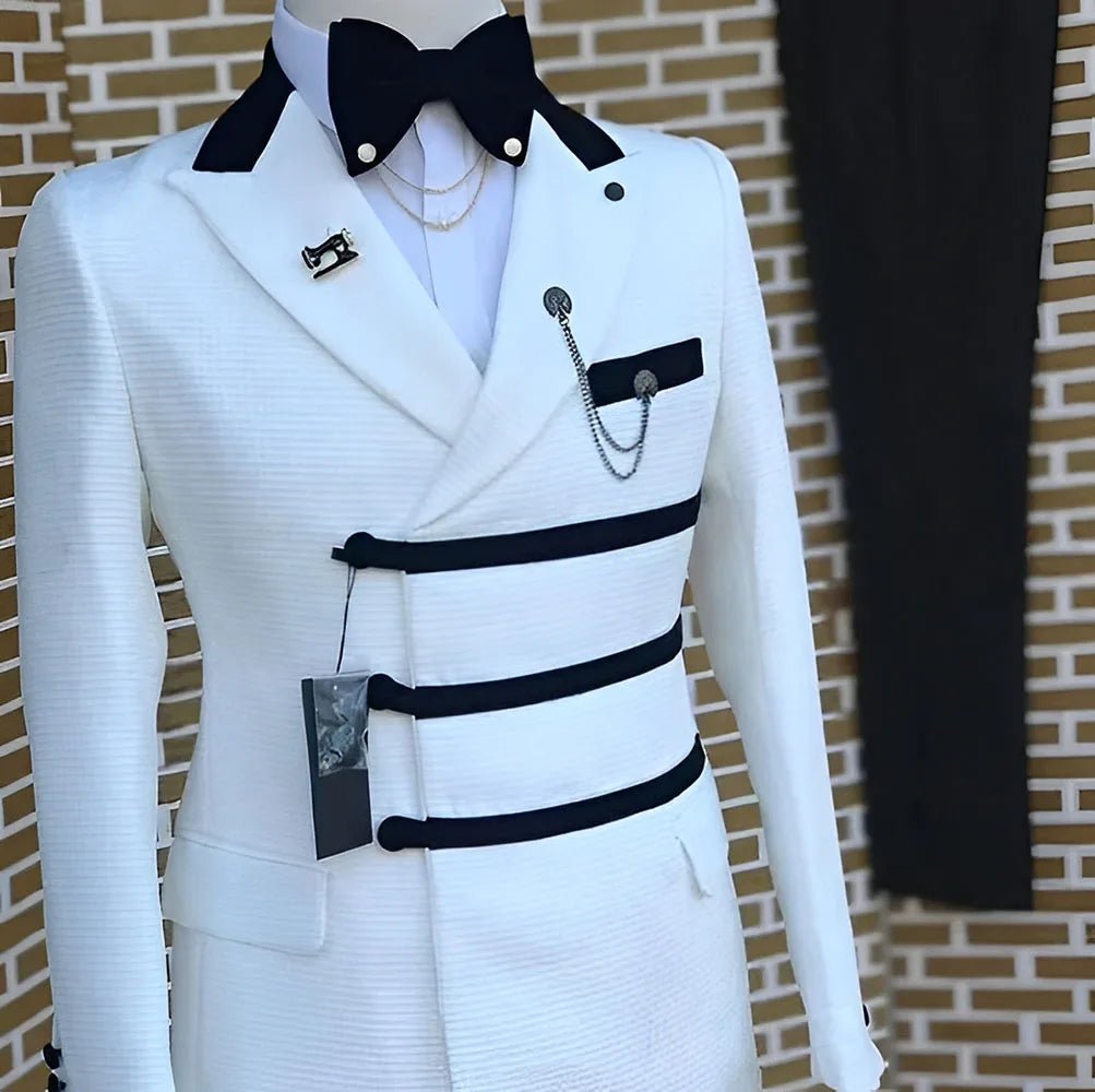 Men's Peak-Lapel Two-Piece Wedding Suit - Luzilly Bridal & Apparel
