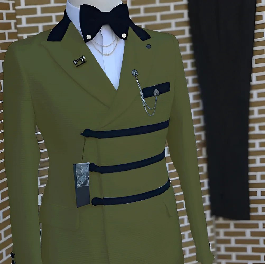 Men's Peak-Lapel Two-Piece Wedding Suit - Luzilly Bridal & Apparel