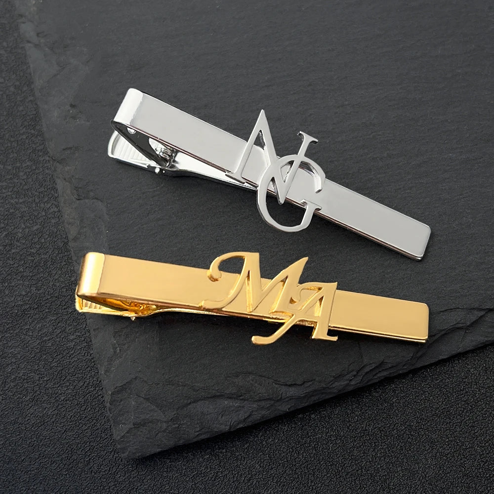 Men's Personalized Personalized Personalized Mother Child Name tie Clip Made of Stainless Steel, The Best Men's Jewelry Gift - Luzilly Bridal & Apparel