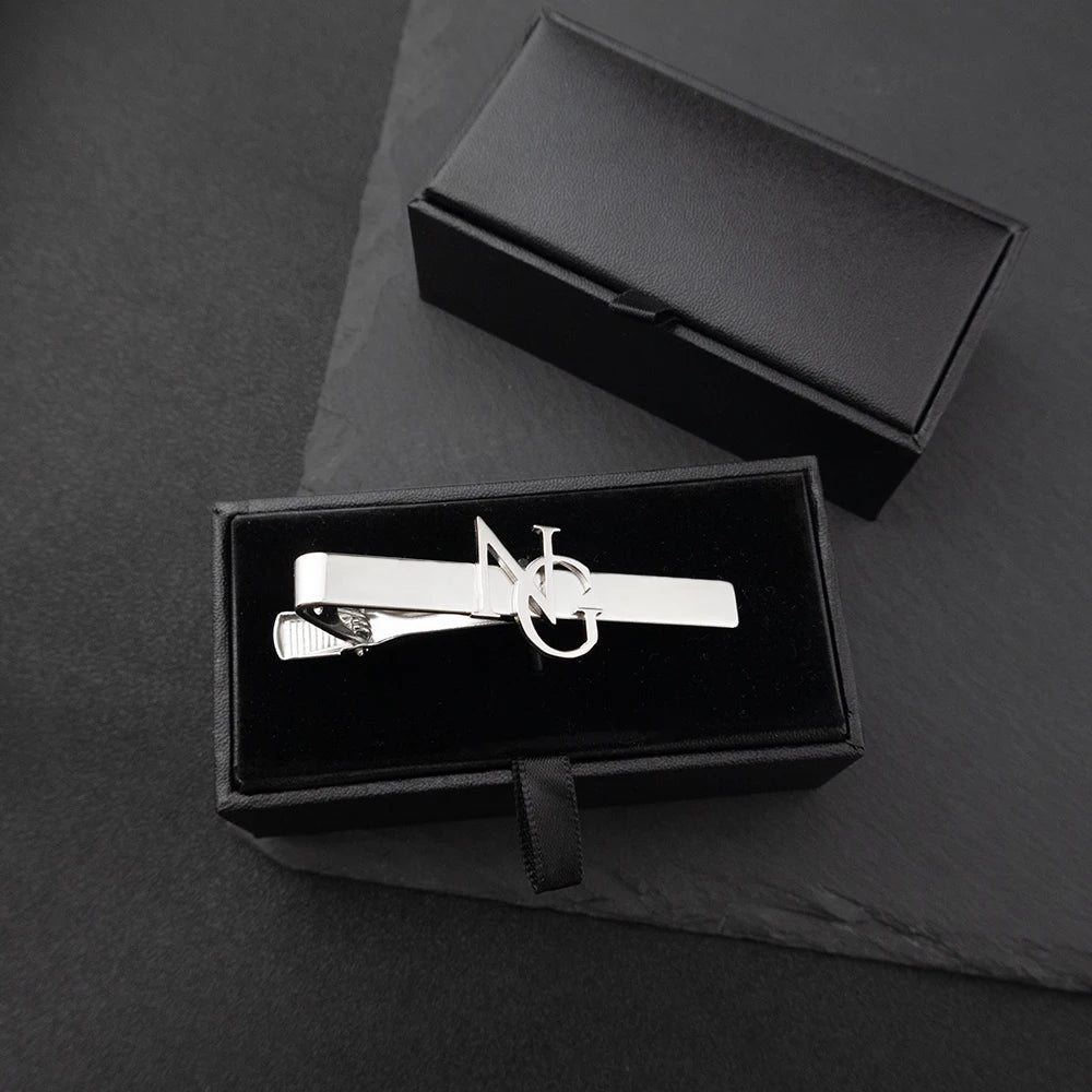 Men's Personalized Personalized Personalized Mother Child Name tie Clip Made of Stainless Steel, The Best Men's Jewelry Gift - Luzilly Bridal & Apparel
