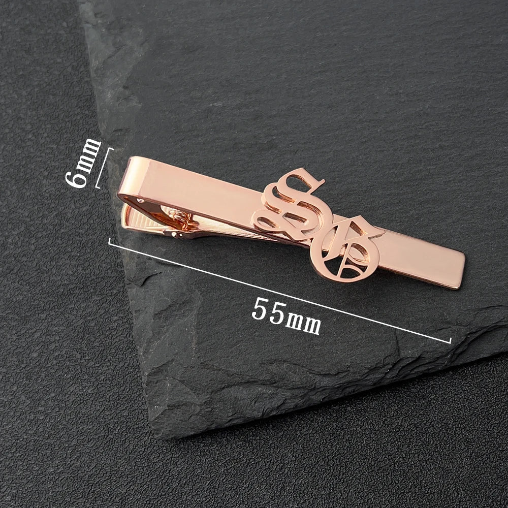 Men's Personalized Personalized Personalized Mother Child Name tie Clip Made of Stainless Steel, The Best Men's Jewelry Gift - Luzilly Bridal & Apparel
