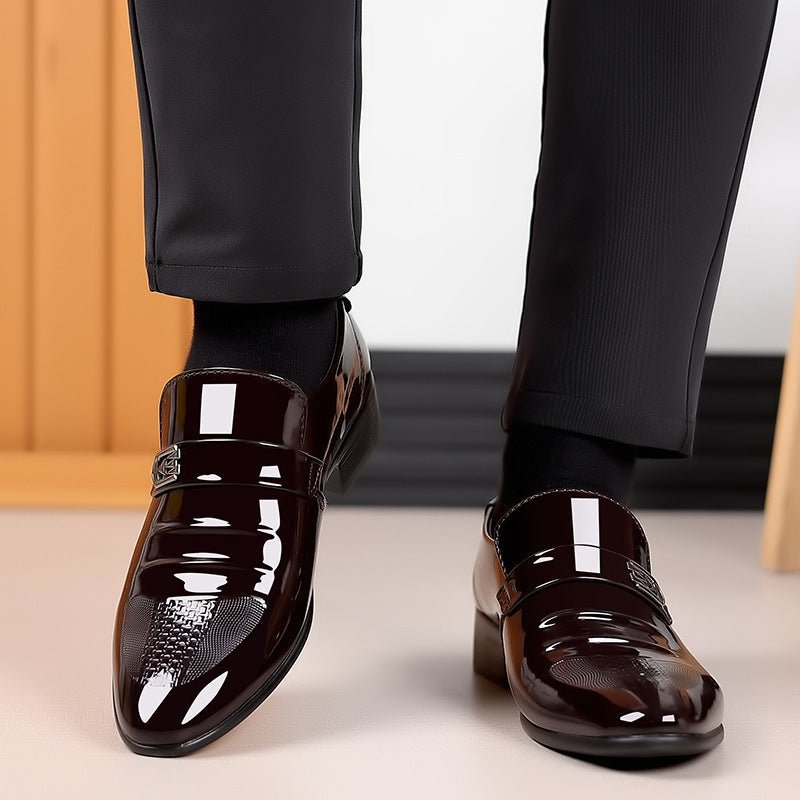 Men's plus size business suit breathable men's British Korean version pointed groom's wedding shoes - Luzilly Bridal & Apparel