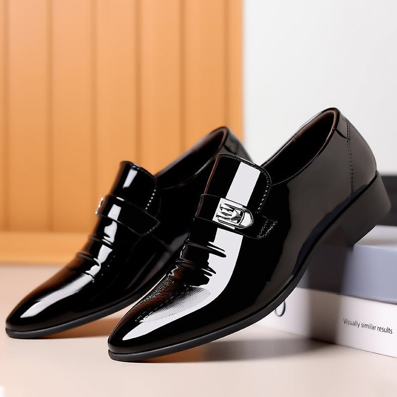 Men's plus size business suit breathable men's British Korean version pointed groom's wedding shoes - Luzilly Bridal & Apparel