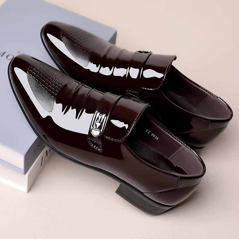 Men's plus size business suit breathable men's British Korean version pointed groom's wedding shoes - Luzilly Bridal & Apparel